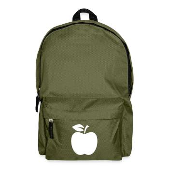 Apple icon vitamins - Backpack - olive green - Front