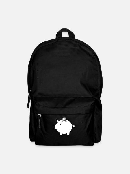 Piggy bank money box in black - Backpack - black