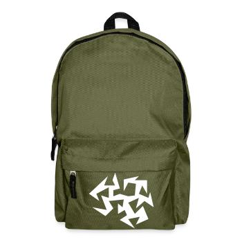 Jagged tribal - Backpack - olive green - Front