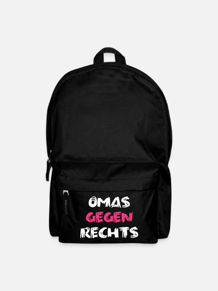 Omas gegen Rechts mittig - Rucksack - Schwarz