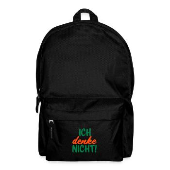 Ich denke nicht - Rucksack - Schwarz - Vorne