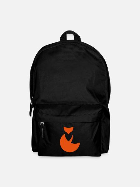 Fuchs, Silhouette, Füchse, Illustration, Orange - Rucksack - Schwarz