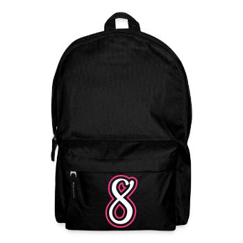 8 Numéro de numéro - Sac à dos - noir - Devant
