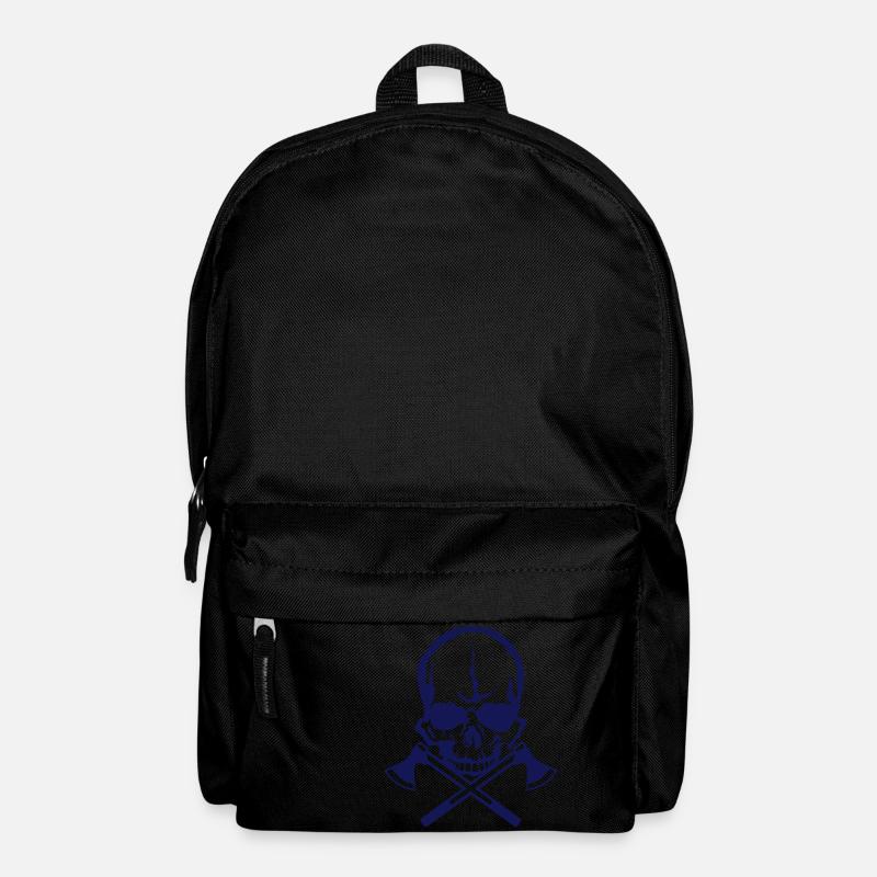 dead head cross ax skull - Backpack - black