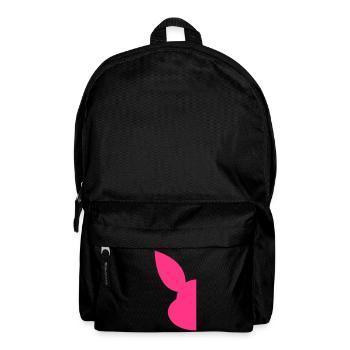 Hälfte Silhouette Gesicht Hase - Rucksack - Schwarz - Vorne