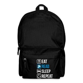 Eat Read Sleep Repeat - Rucksack - Schwarz - Vorne