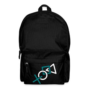 controller kontur cool X viereck dreieck symbole g - Rucksack - Schwarz - Vorne