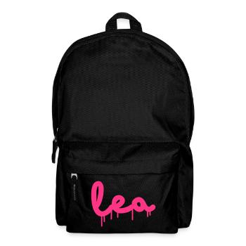 Name Lea - Rucksack - Schwarz - Vorne