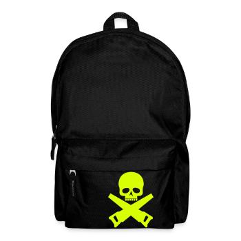 totenkopf mit sägen / skull saws - Rucksack - Schwarz - Vorne