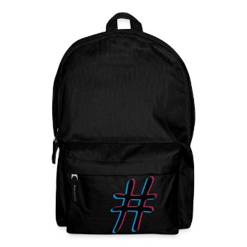 Hashtag effet 3D - Sac à dos - noir - Devant