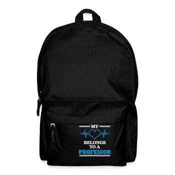 My heart belongs to a professor - Backpack - black - Front