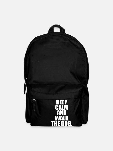 Keep calm and walk the dog. - Rucksack - Schwarz