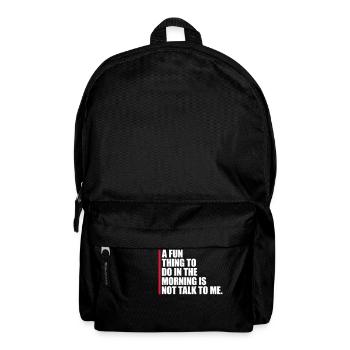 not talk to me - Backpack - black - Front
