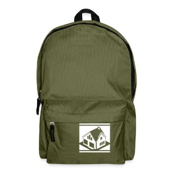 Real Estate House Logo Icon - Backpack - olive green - Front