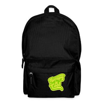 therapy is cool Quote - Backpack - black - Front
