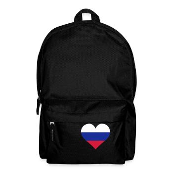 russland herz - Rucksack - Schwarz - Vorne