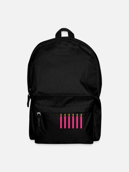 6 candles / / six / / sixth birthday / / sixth - Backpack - black