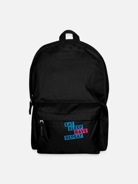 i love eat sleep rave dance musique repeat - Sac à dos - noir