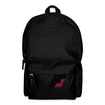 stripes design never give up logo never give up - Backpack - black - Front