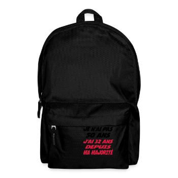 Je n'ai pas 50 ans j'ai 32 ans depuis ma majorité - Sac à dos - noir - Devant