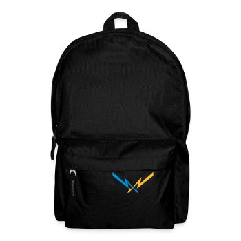 2 blitze muster elektrisch strom energie starkstro - Rucksack - Schwarz - Vorne