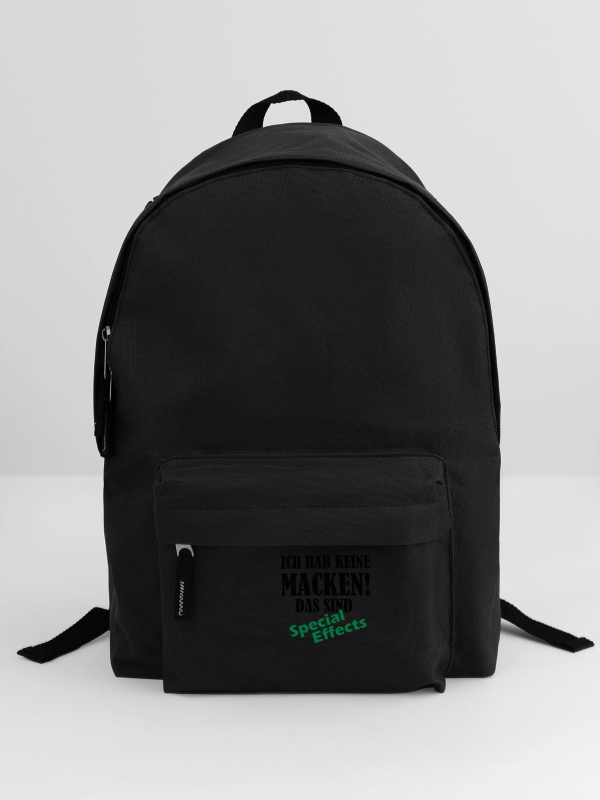 keine_macken_02 - Rucksack - Schwarz - Vorne