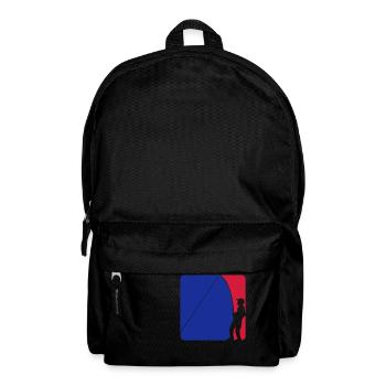 pêcheur bleu rouge logo pêcheur sport silhouette - Sac à dos - noir - Devant
