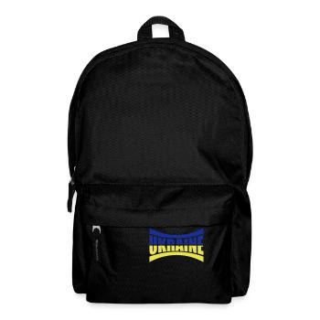 Flagge Balken Ukraine - Rucksack - Schwarz - Vorne