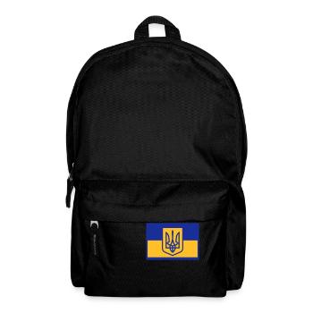 Drapeau de l’Ukraine avec symbole - Sac à dos - noir - Devant