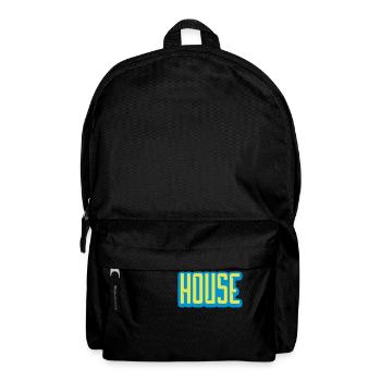 House Lettering Logo Design - Backpack - black - Front