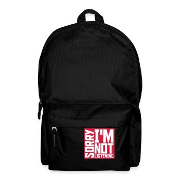désolé de ne pas écouter - Sac à dos - noir - Devant