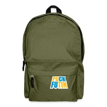 puck futin logo design - Backpack - olive green - Front