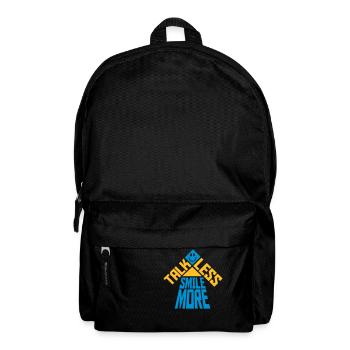 talk less smile more - Backpack - black - Front