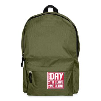 leave me alone day - Rucksack - Olivgrün - Vorne