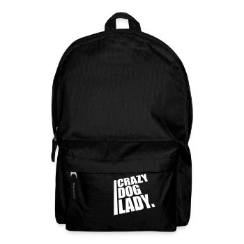 crazy dog lady quote - Backpack - black - Front