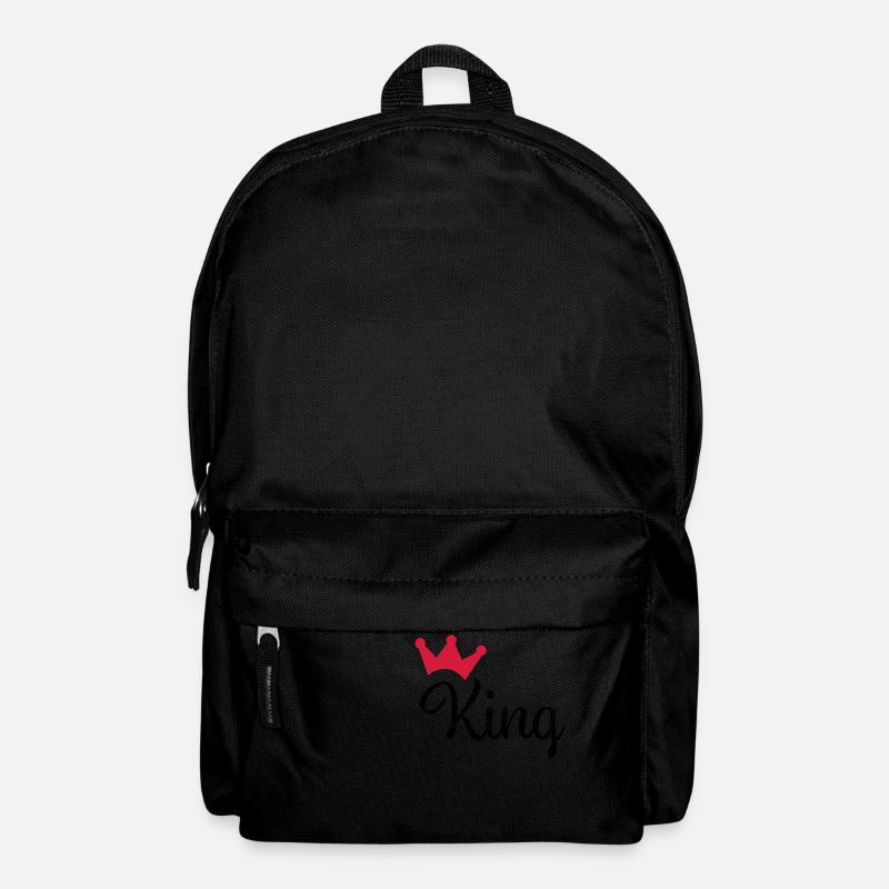 King mit Krone - Rucksack - Schwarz