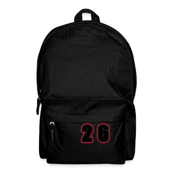 26 Zahl College - Rucksack - Schwarz - Vorne