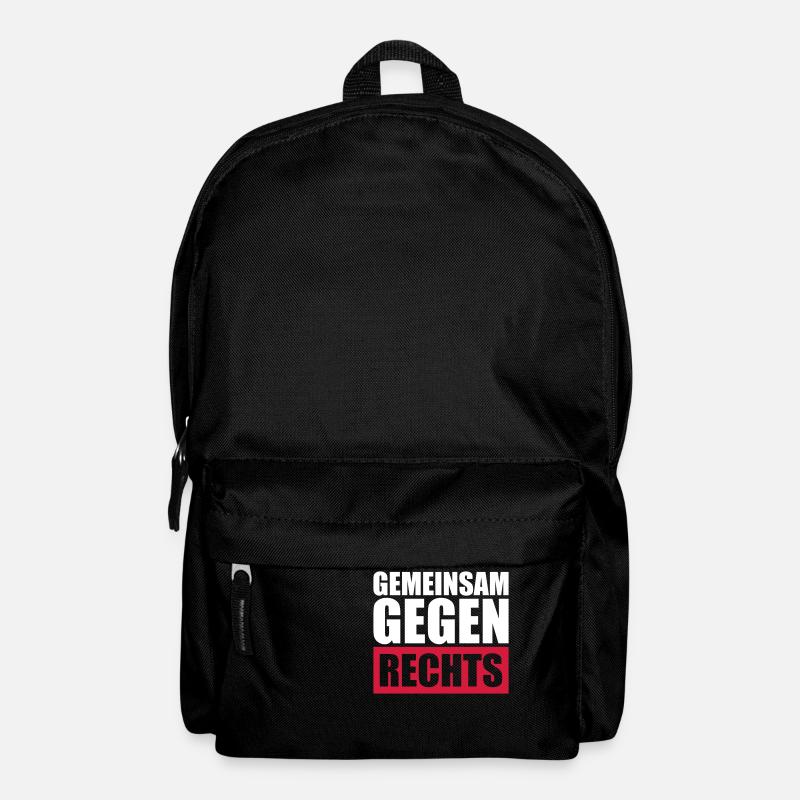 Gemeinsam gegen rechts - Rucksack - Schwarz