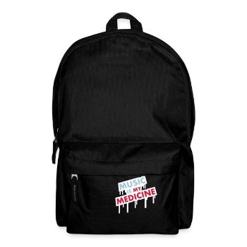 Music is my Medicine Graffiti Spruch Musik Party - Backpack - black - Front