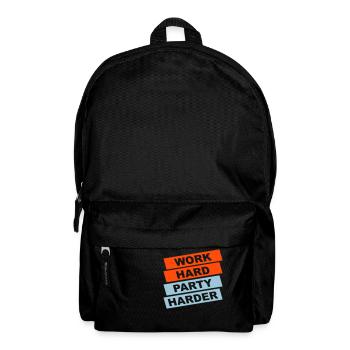 Work Hard Party Harder Team Club Freunde Feiern - Rucksack - Schwarz - Vorne