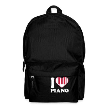 I Love Piano Piano Heart Music Instrument Love - Backpack - black - Front