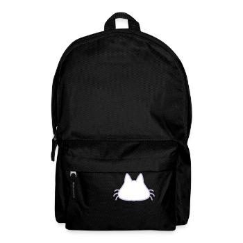 Katzen Kopf Ohne Gesicht Umriss Silhouette Symbol - Rucksack - Schwarz - Vorne