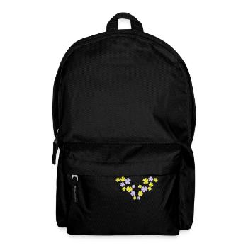 Many Pretty Flowers Colorful Decorative Pattern Beautiful - Backpack - black - Front