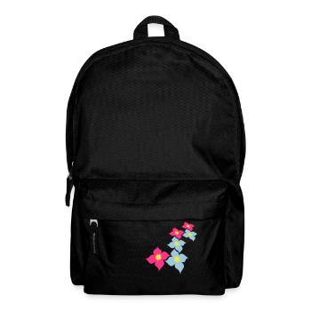 Beaucoup de jolies fleurs motif décoratif coloré belle - Sac à dos - noir - Devant