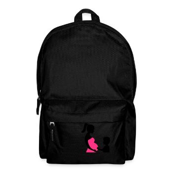 Schwanger mit Sohn - Rucksack - Schwarz - Vorne