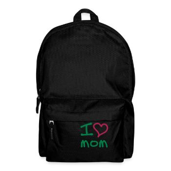 "I love mom" - Rucksack - Schwarz - Vorne