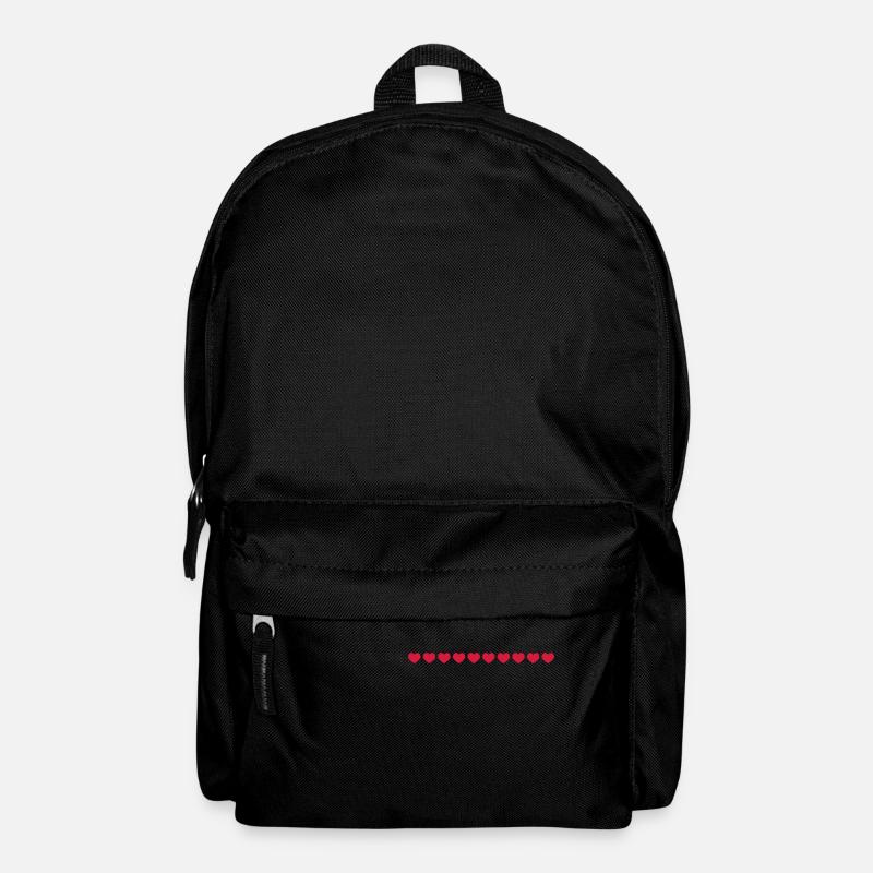 10 kleine herzen - Rucksack - Schwarz