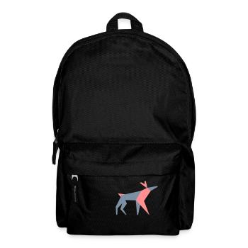 Geometrisches Reh - minimalistisches Design - Rucksack - Schwarz - Vorne