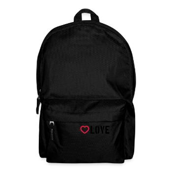 Liebe Herz - Rucksack - Schwarz - Vorne