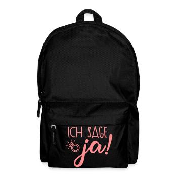 ich sage ja - Rucksack - Schwarz - Vorne